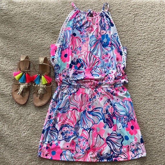 Lilly Pulitzer Pants - Lilly Pulitzer Gianni Skort Romper Prosecco Pink Make A Splash